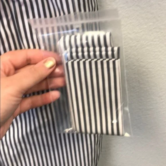 Pappagallo Gray Striped Tiered-Ruffle Sleeve Dress - Picture 6 of 10